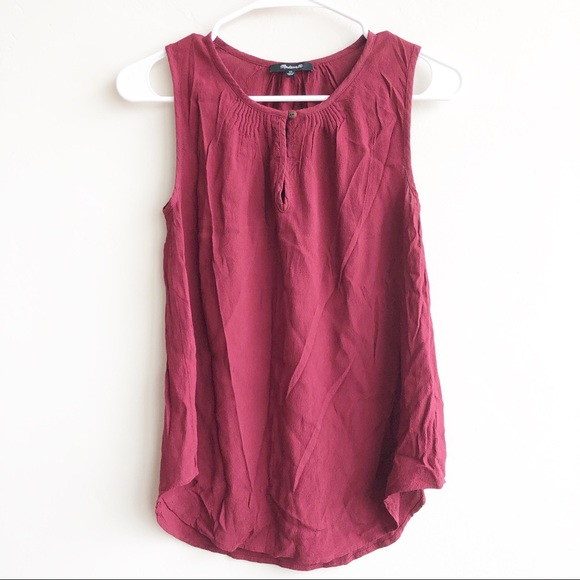 Madewell | Memory Keyhole Gauze Tank Top - Picture 1 of 6